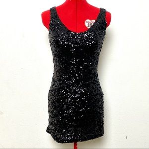 Black Teenbell Sequin Dress- (NWT) One Size